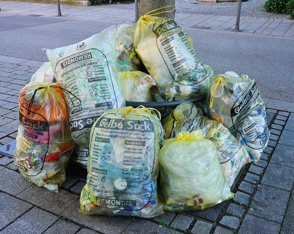 Gelber Sack Säcke Müll Abfall Abfuhr