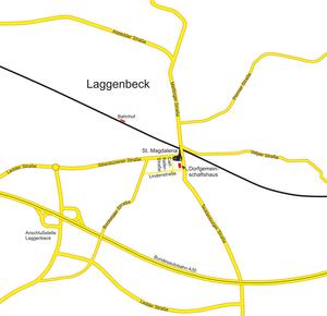 Dorfgemeinschaftshaus Laggenbeck: Ortsplan Laggenbeck