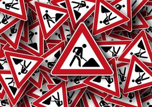 Baustelle Sperrung Schild