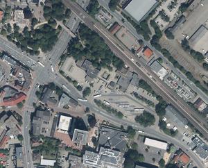 Bahnhof Ibbenb&uuml;ren Luftbild Drohne