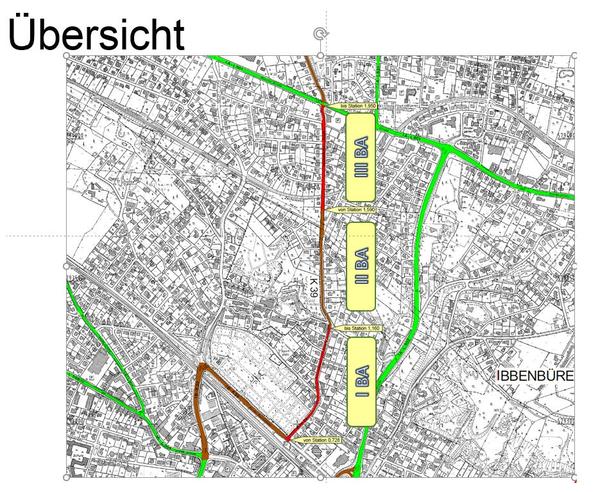 Bockradener Straße (K 39): Lageplan