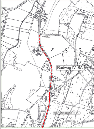 Alte Bockradener Straße (K 39): Lageplan