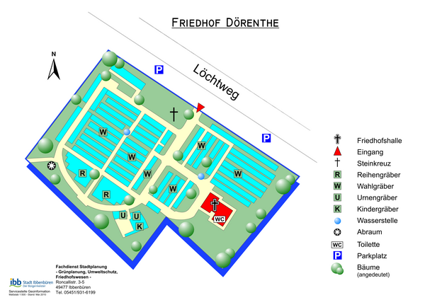 Friedhof D�renthe: �bersichtsplan