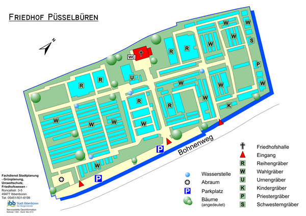 Friedhof P�sselb�ren: �bersichtsplan