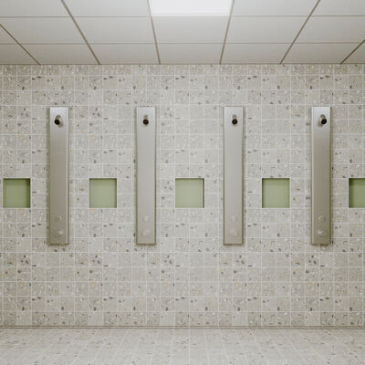 Sportbad Ibbenb&uuml;ren (Duschen gr&uuml;n) (Foto: Geising + B&ouml;ker GmbH)