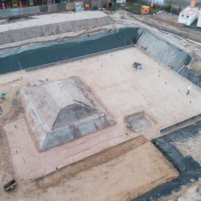 Sportbad Ibbenb&uuml;ren (Baustelle, Oktober 2025) (Foto: Stadt Ibbenb&uuml;ren / Lennart Bode)