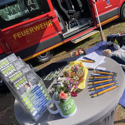 Mit spannenden Mitmachaktionen und vielen interessanten Gespr&auml;chen war auch die Stadt Ibbenb&uuml;ren bei den diesj&auml;hrigen ISV Azubi Matchdays vertreten. (Foto: Stadt Ibbenb&uuml;ren)