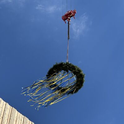Impressionen vom Richtfest f&uuml;r das neue Schul- und Vereinsschwimmbad (Foto: Stadt Ibbenb&uuml;ren / Andr&eacute; Elshoff)