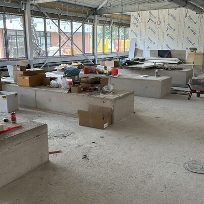 Impressionen vom Richtfest f&uuml;r das neue Schul- und Vereinsschwimmbad (Foto: Stadt Ibbenb&uuml;ren / Andr&eacute; Elshoff)