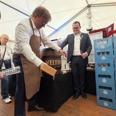 Impressionen vom Fassanstich zur offiziellen Er&ouml;ffnung der Ibbenb&uuml;rener Gro&szlig;kirmes 2026 (Foto: Stadt Ibbenb&uuml;ren / Max Bertemes)